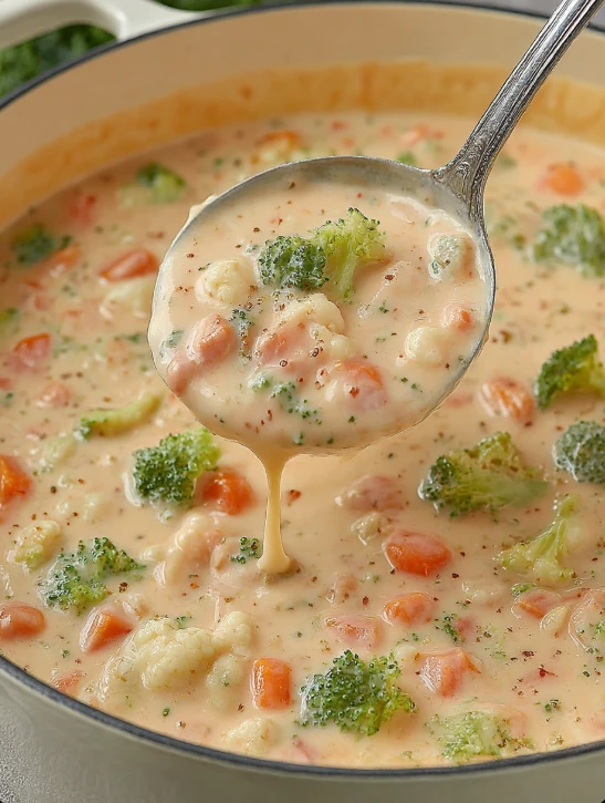Broccoli Cauliflower Cheese Soup