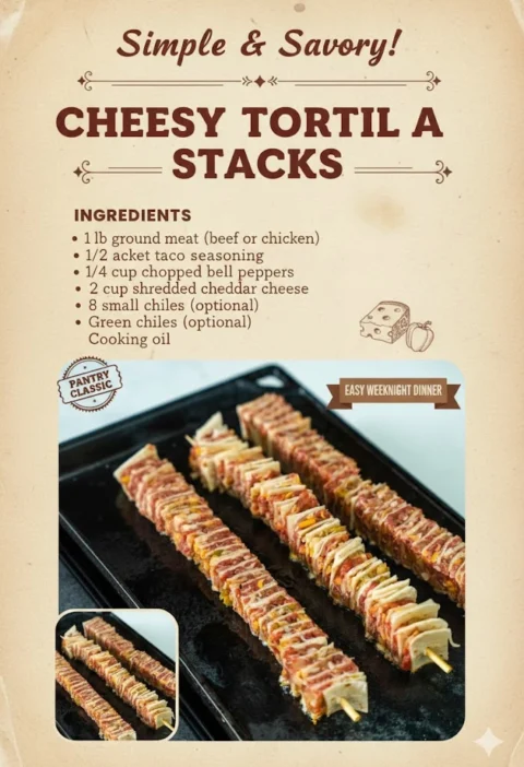 Cheesy Tortilla Stacks