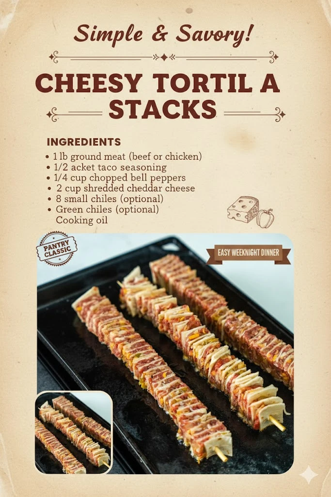 Cheesy Tortilla Stacks