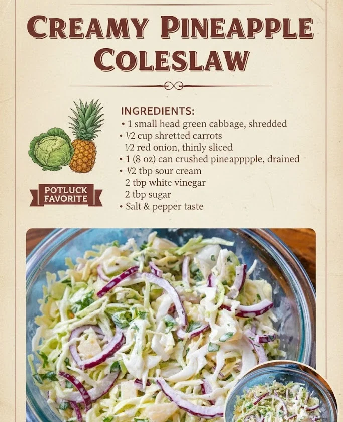 Creamy Pineapple Coleslaw