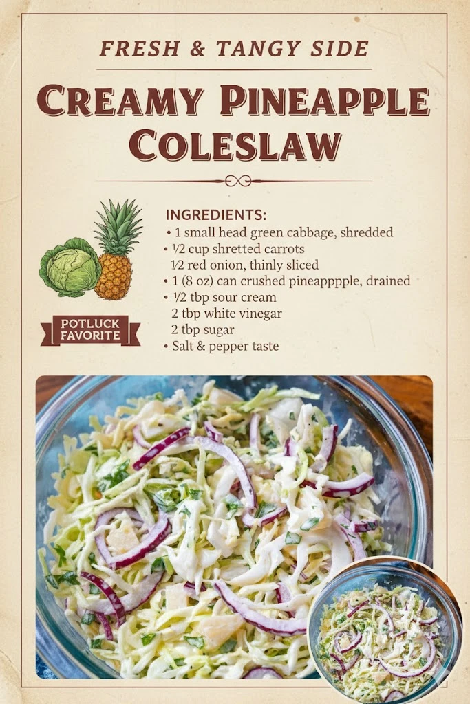 Creamy Pineapple Coleslaw