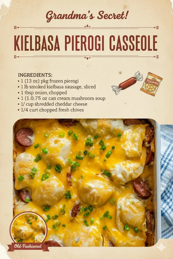 Kielbasa Pierogi Casserole
