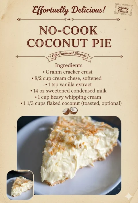 No-Cook Coconut Pie