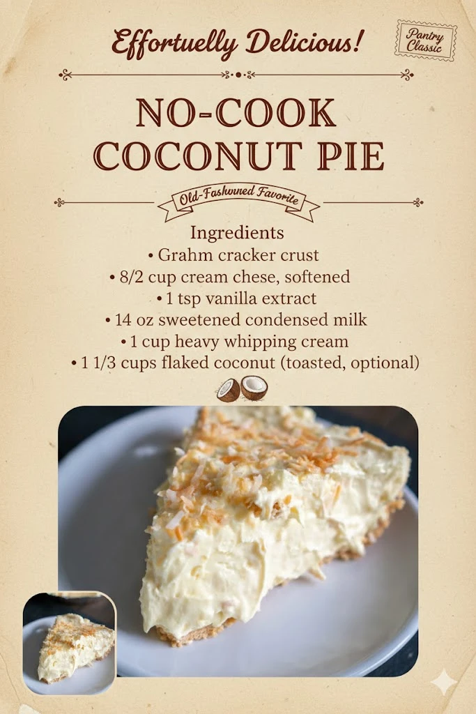 No-Cook Coconut Pie