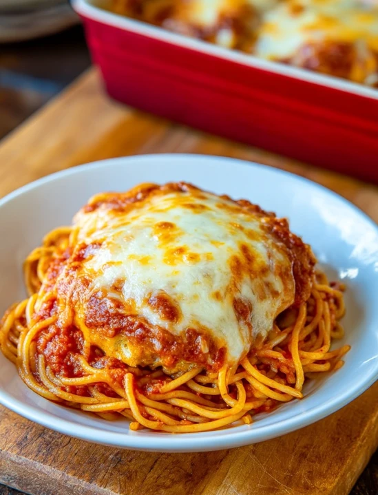 5-Ingredient Chicken Parm Casserole