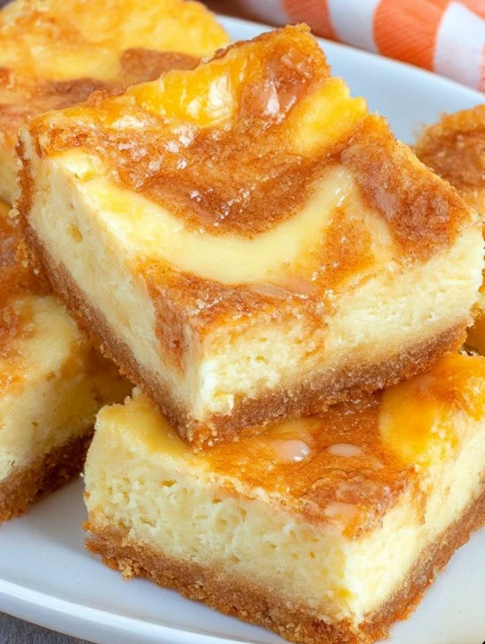 Blender Cinnamon Roll Cheesecake Bars
