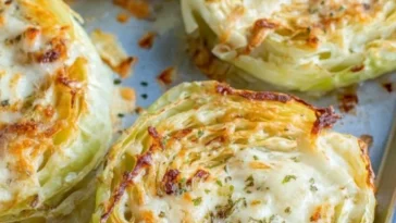 Cheesy Baked Cabbage Steaks