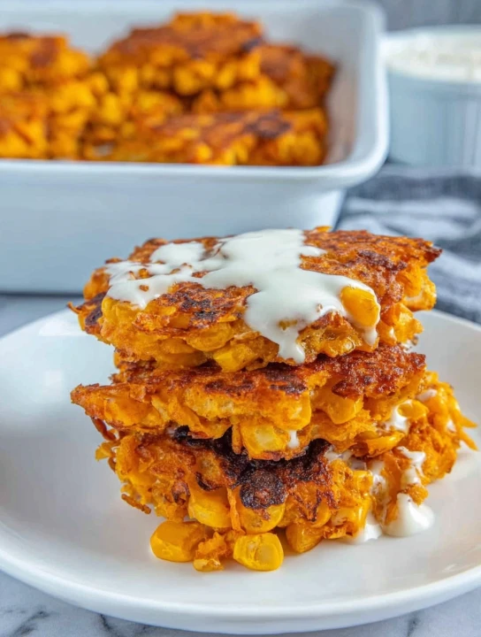 Cheesy Corn Fritters