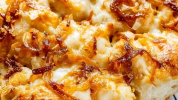 French Onion Focaccia Bread