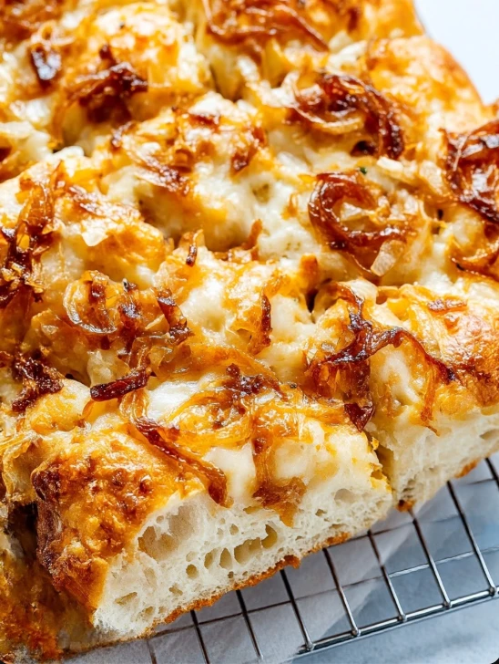 French Onion Focaccia Bread