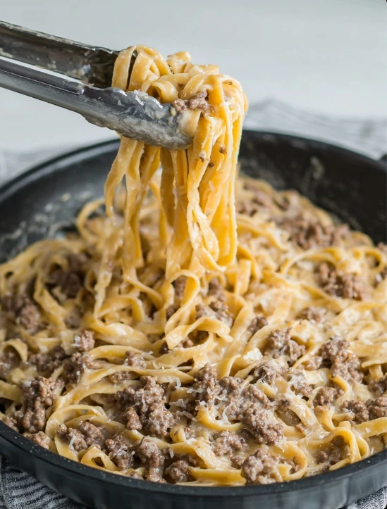 Garlic Butter Beef Pasta