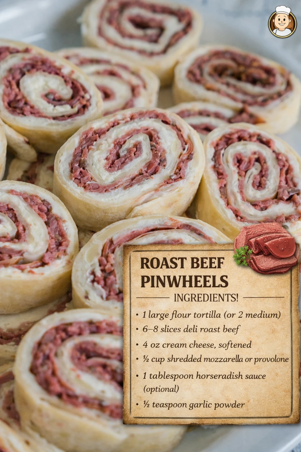Roast Beef Pinwheels