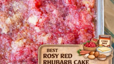 Rosy Red Rhubarb Cake
