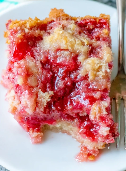 Rosy Red Rhubarb Cake