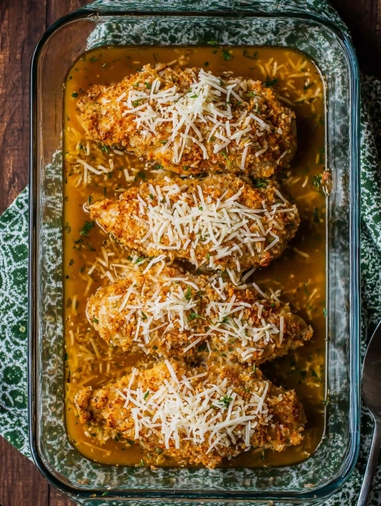 Garlic Butter Chicken with Cheesy Breadcrumbs