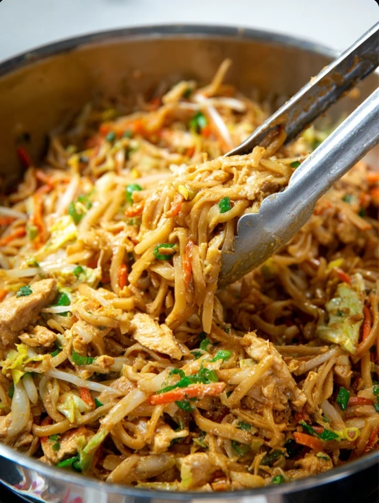 Peanut Chicken Noodle Stir Fry