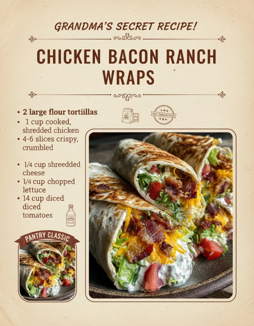 Cheesy Bacon Ranch Wraps