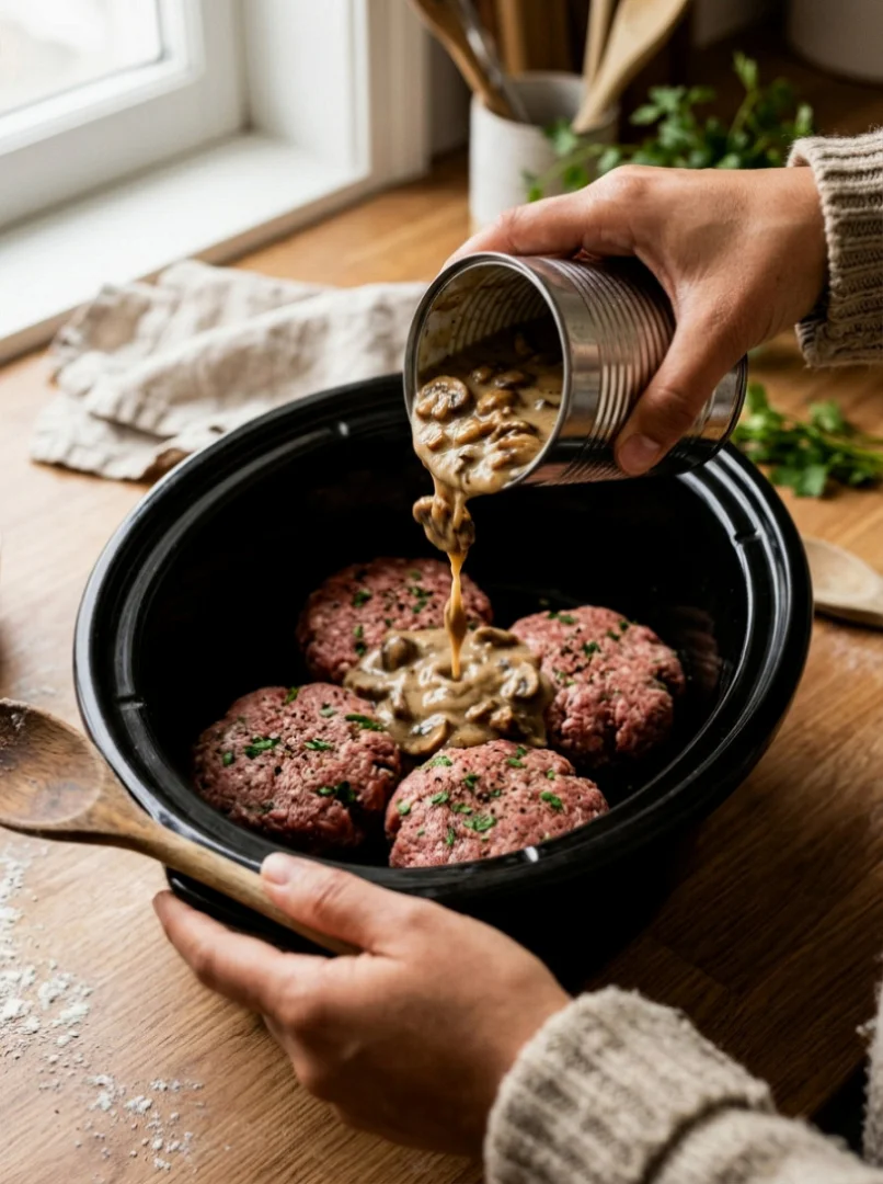 Cream of Mushroom Hamburger Patties Cream of Mushroom Hamburger Patties