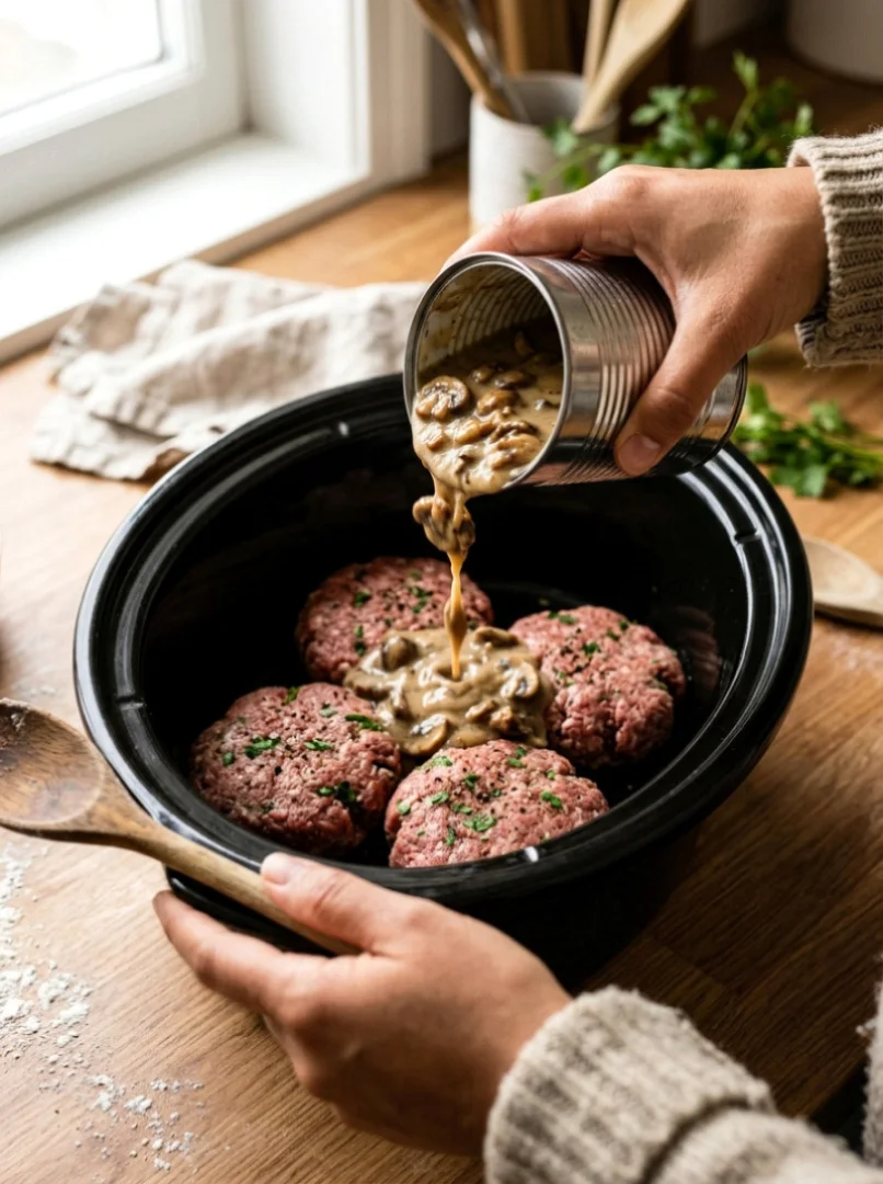 Cream of Mushroom Hamburger Patties Cream of Mushroom Hamburger Patties