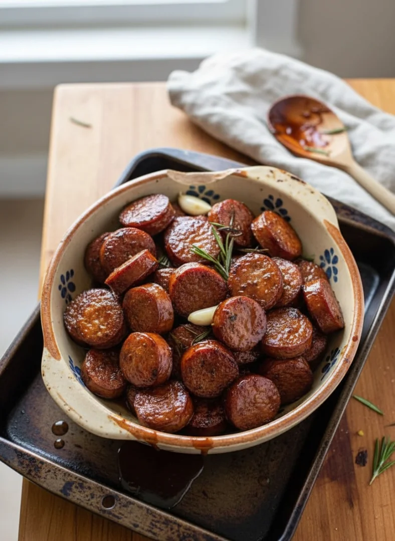 Sticky Sweet Sausage Bites