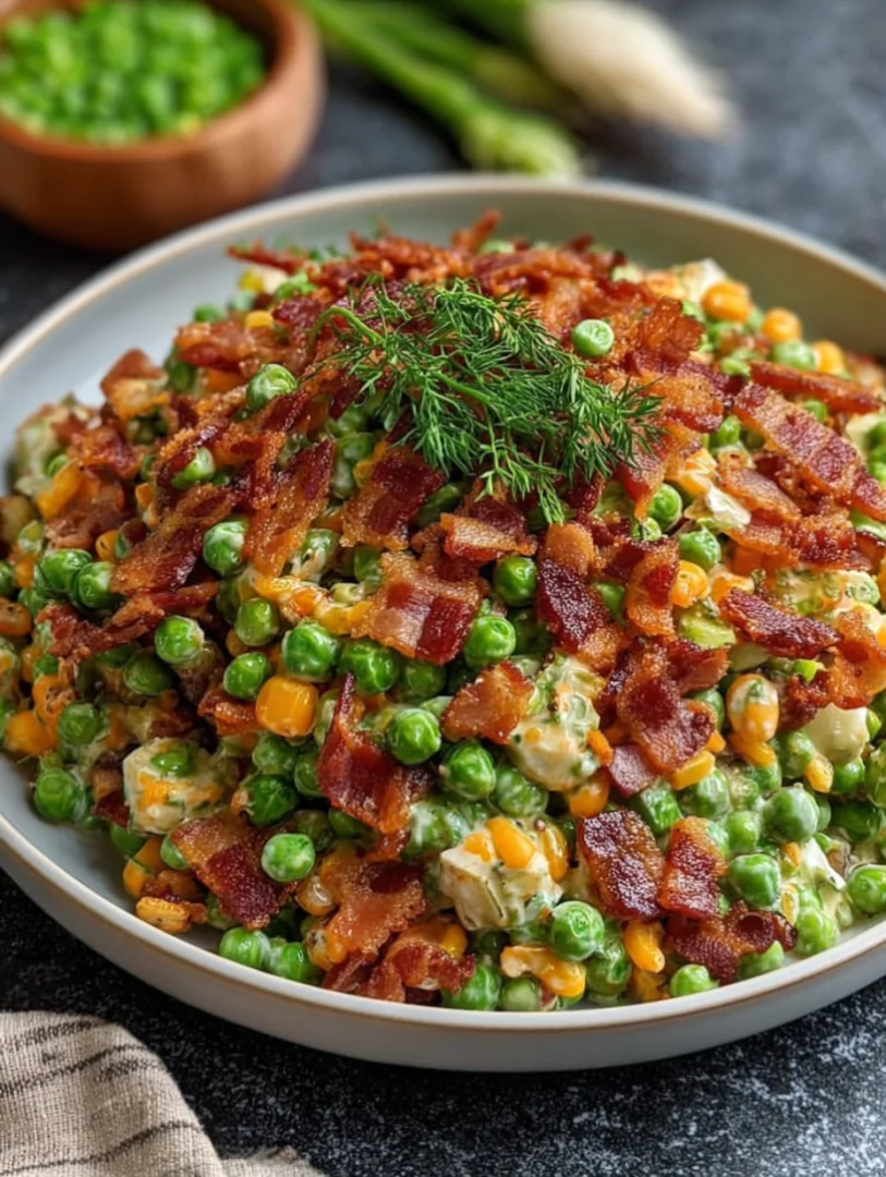 Bacon Pea Salad Bacon Pea Salad