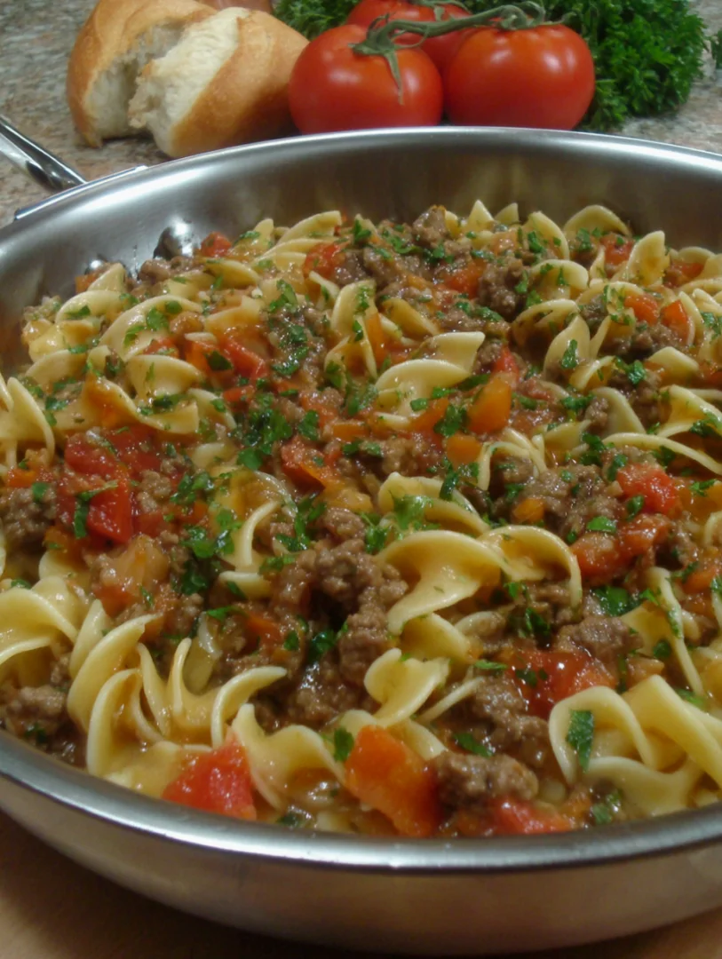 Beef and Noodle Skillet Beef and Noodle Skillet