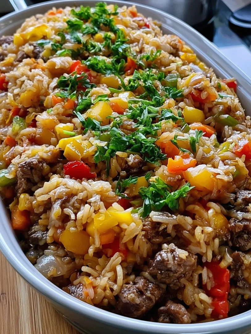Beef and Vegetable Fried Rice