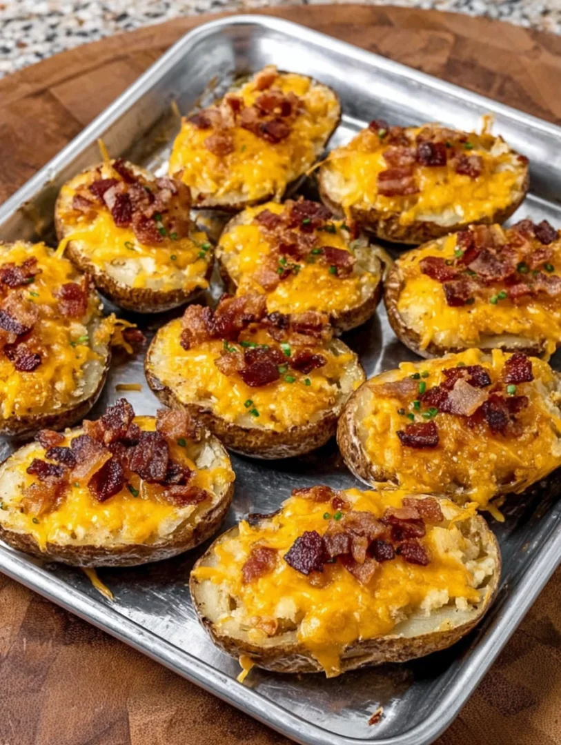 Cheesy Bacon Potato Skins Cheesy Bacon Potato Skins