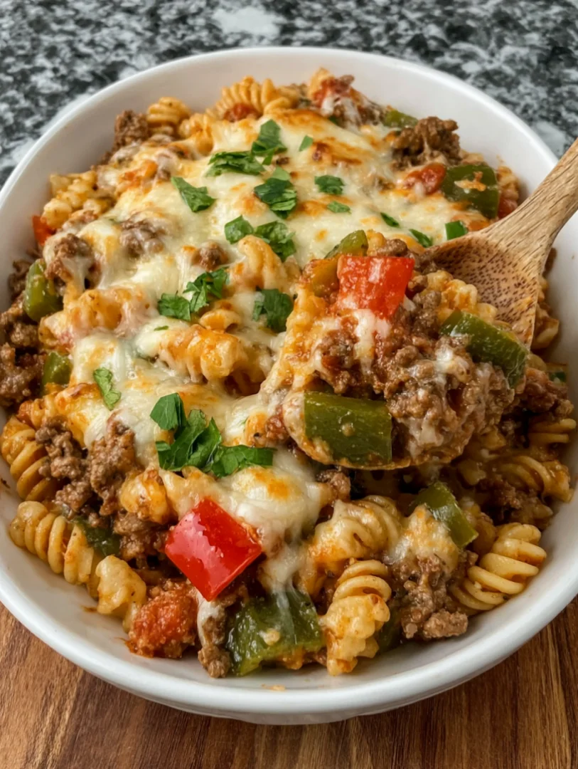 Cheesy Beef and Pasta Casserole