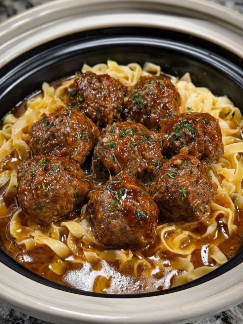 Meatballs and Noodles